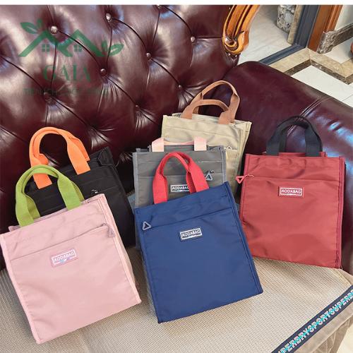 Túi vải đựng đồ dùng Vải Oxford chống thấm nước nhiều ngăn đa năng , túi tote, túi đựng đồ ăn trưa, túi dạy kèm, túi đựng tài liệu, xách tay cho mẹ  Canvas Trơn Màu đen Hải quân Bag Kem Nữ Đeo Vai