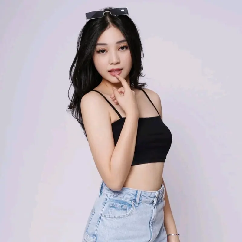 Ols Fashions - Atasan Wanita Crop Top Spandex Mini Pendek Korea Style Tank Panjang Rompi 4