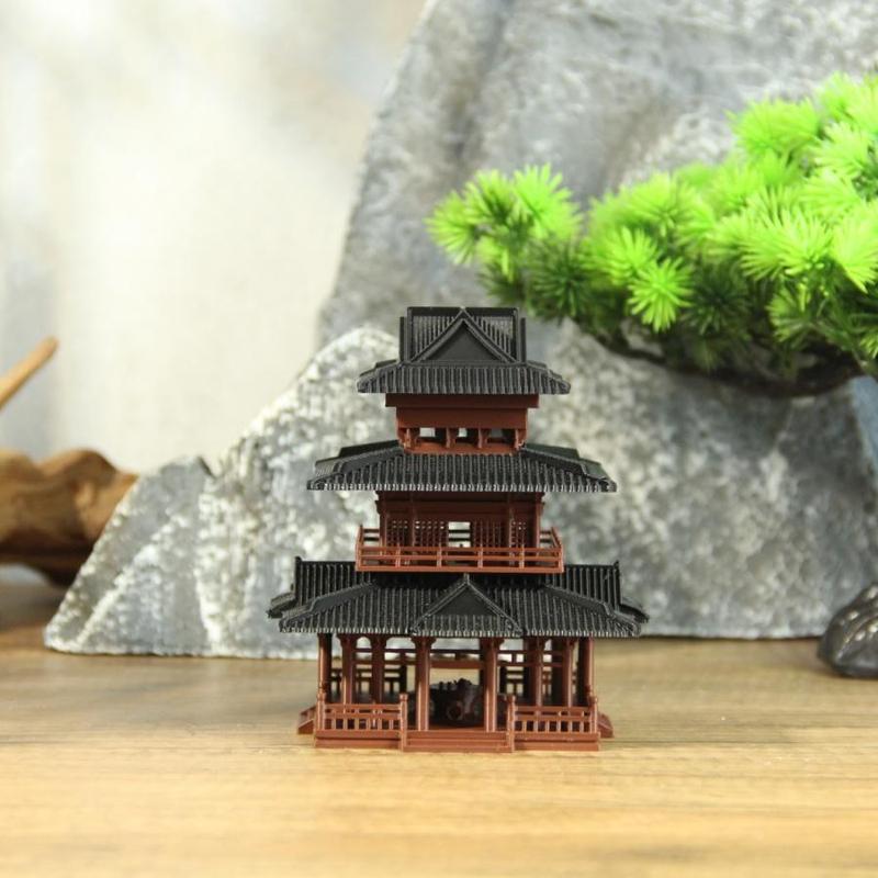 Product Introduction of Traditional Building Micro Model, Miniature House Ornament, Fish Tank Decoration, Micro Landscape for Fish Tank, Sand Table, Architectural Research 4