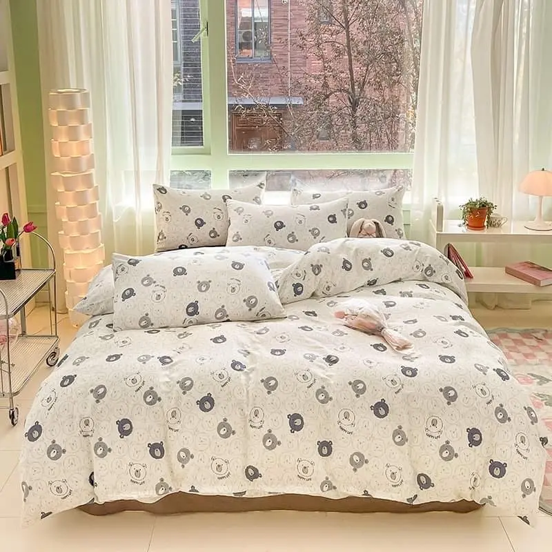 Bộ ga giường và vỏ gối đũi sơ đậu nành cao cấp 3 món 6
