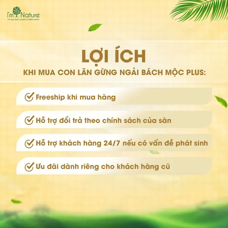 Con Lăn Massage Gừng Ngải - Hỗ Trợ Giảm Đau Lưng, Giảm Nhức Mỏi Cổ Vai Gáy - Cải thiện khả năng vận động - Thành phần thảo dược - Bách Mộc Plus 130ml 8