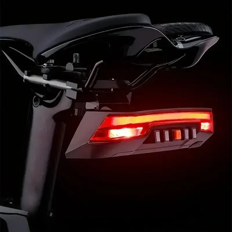 USB Rechargeable Bike Tail Light with Turn Signals, Wireless Remote Control Bike Turn Signal Light, Bicycle Rear Light, Cycling Accessories
