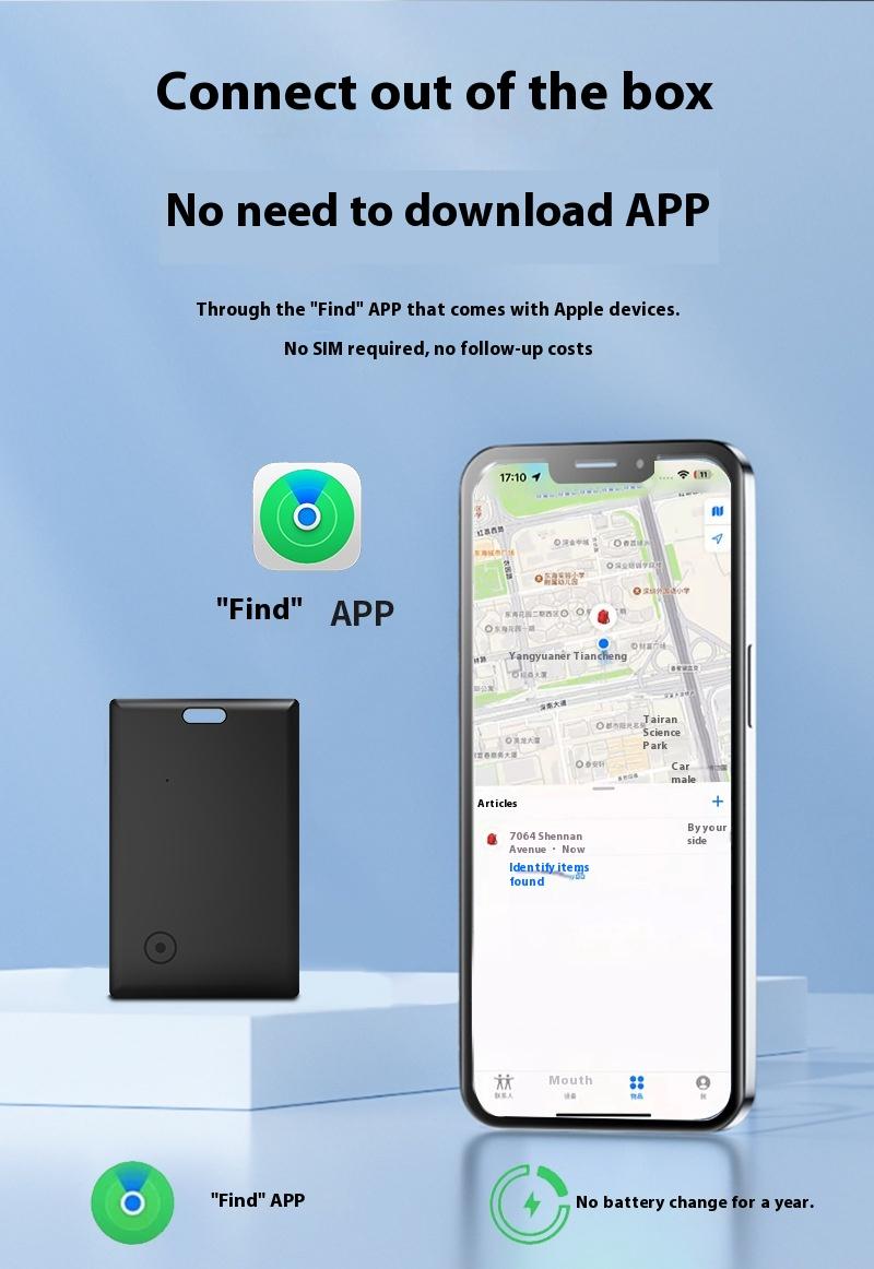 Product Introduction of GPS air tags apple Find My Card Locator, Passport Wallet Anti Loss Device, Compatible with iOS, Item Search, Global Positioning,anti theft alarm cellphone, gps tracker for motorcycle ,tracking device car ,gps map camera ,tile tracker 10