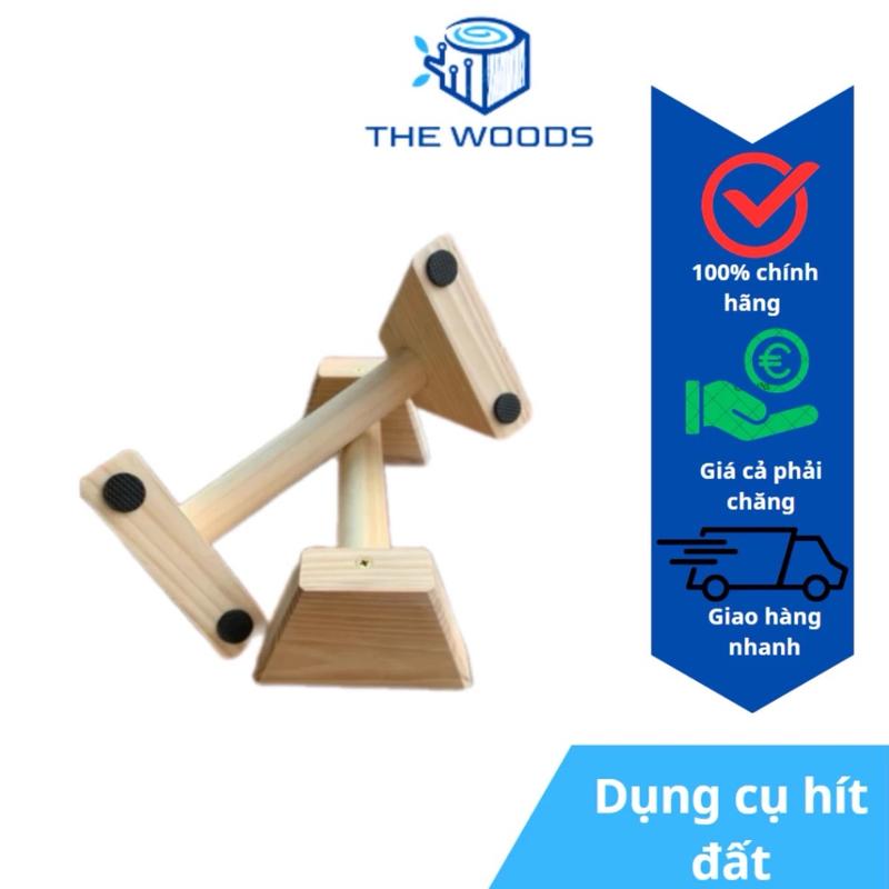 PARALLETTES - Gỗ thông dụng cụ hít đất, chống đẩy tập cơ ngực, planche, handstand, calisthenics - 1 cặp