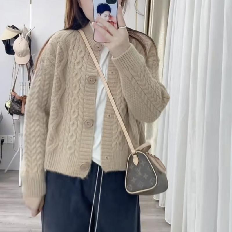 Product Introduction of Áo Len Nữ, Bộ Sưu Tập Mùa Thu, Dáng Rộng Vừa Vặn, Cổ Tròn, Áo Cardigan Dệt Kim, Áo Khoác Dài Tay, Màu Trơn Thiết Kế Độc Đáo Quần Áo Nữ, Hàng Mới Về 7