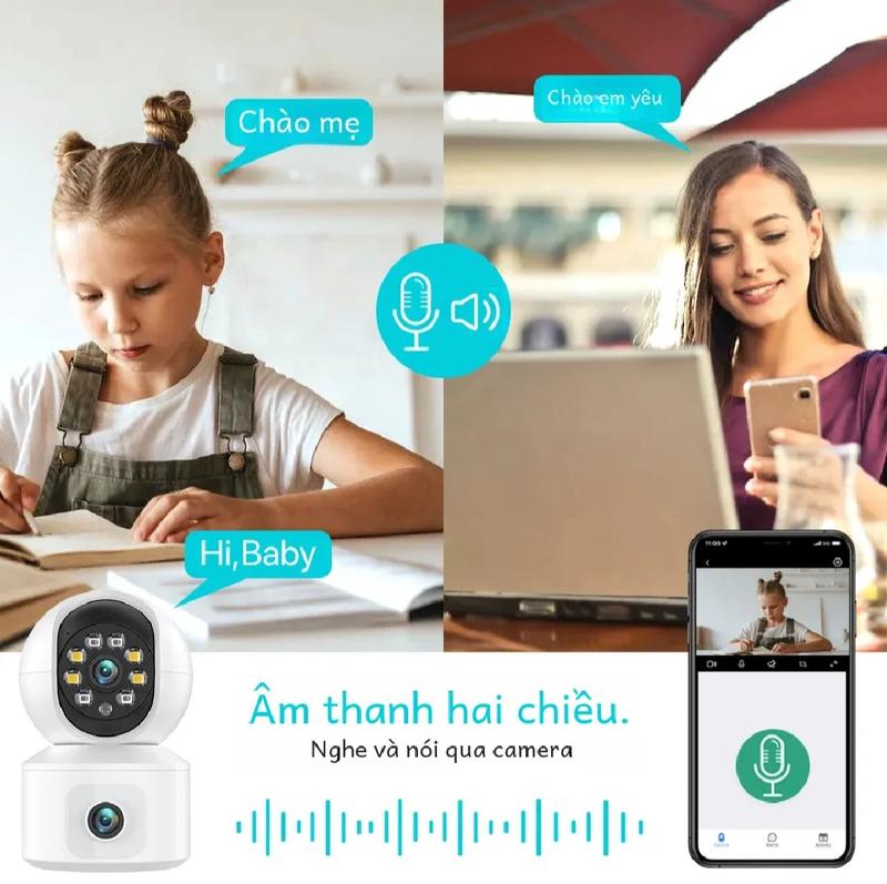 Product Introduction of (tặng chân đế)camera kép wifi 4mp 2k quay 360,đàm thoại 2 chiều, theo dõi chuyển động,nhìn đêm có màu. camera khupho Chụp Ảnh Đèn đếm imou 5