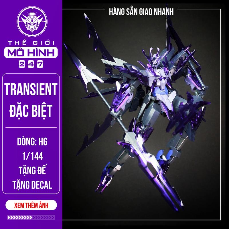 Bản đặc biệt Mô Hình Lắp Ráp Gundam HG BF Transient Glacier + Đế và Full Decal