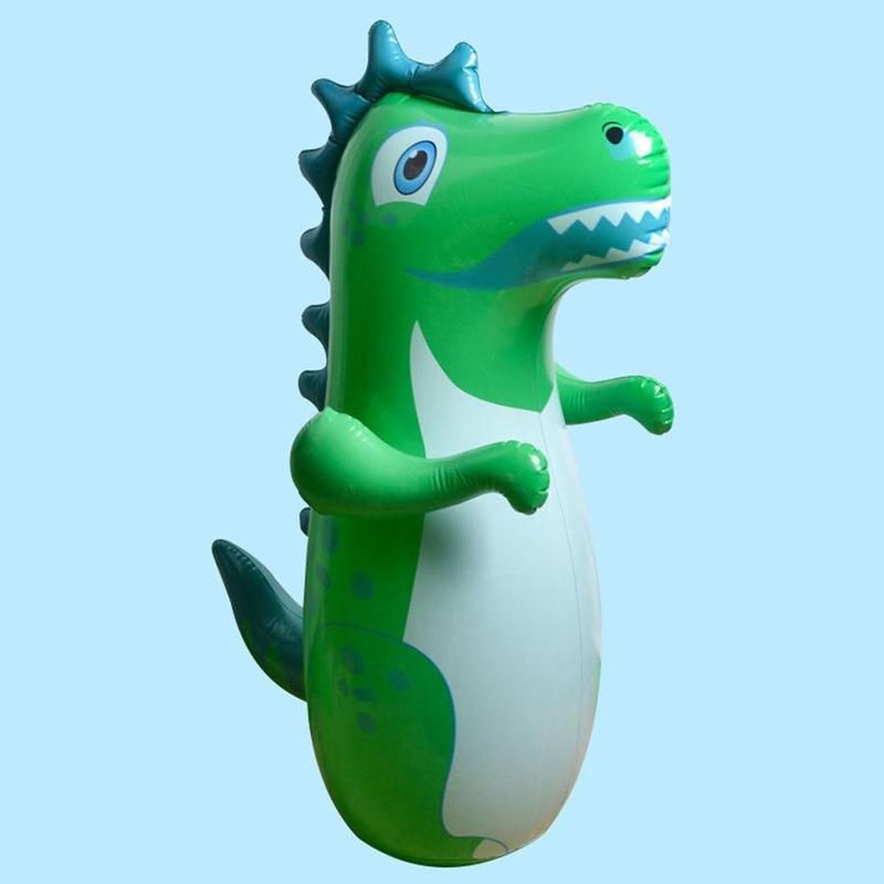 Fun Interactive 3D Inflatable Dinosaur Punching Bag Dinosaur Shape Gifts Standing Punching Bag PVC Parent Child Toys Outdoors Game 3