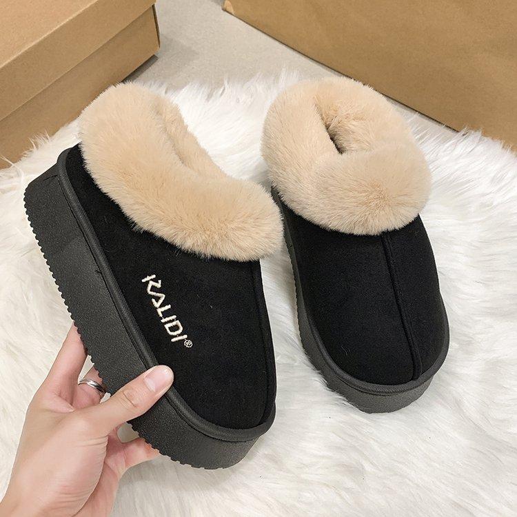 Product Introduction of Women's Cotton-Padded Shoes Winter 2024 New Popular Home Warm Velvet Cotton Slippers Non-Slip Simple Advanced Snow Fashionable Boots 29