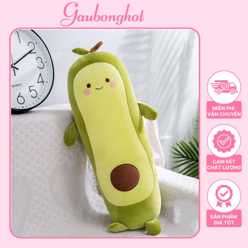 Gấu Bông Quả Bơ Dài Gối Ôm Bơ Kích Thước 50cm Đồ Chơi Toy