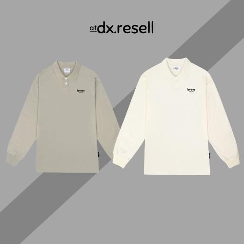 Áo tay dài LEVENTS PEPPER SALT LONG SLEEVE POLO/ CREAM/GREY