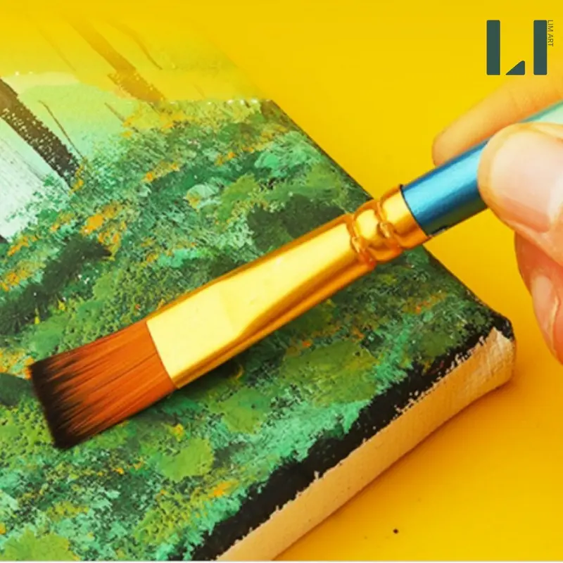 Bộ 12 cọ vẽ gỗ màu nước, acrylic, sơn dầu, goauche,... nhiều kích thước, chuyên dụng vẽ tranh, tô tranh số hóa 5