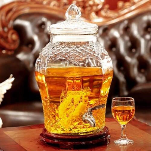  Bình ngâm rượu thủy tinh kim cương 8833 - 6 lít có van 