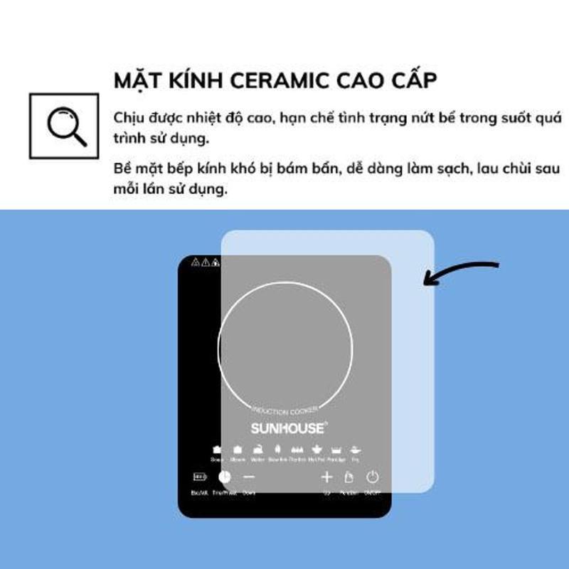 Product Introduction of Bếp Điện Từ Cảm Ứng Sunhouse Thế Hệ Mới SHD6011, Tặng Kèm nồi Inox, bếp điện đa năng, nồi lẩu,  Bếp Từ Công Suất 2000W,( Bảo Hành 12 Tháng) bếp  từ bếp  từ bếp  điện 28