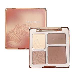 【Beli 2 dapatkan 1 percuma 】Palet pembetulan empat warna, palet pembetulan berkilat tinggi, palet solek mampu milik untuk pelajar pemula, palet pembetulan pencerahan semula jadi, kilauan halus mutiara matte, untuk wanita Bronzer  Makeup Highlighter