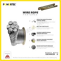 Gambar POWERTEC Wire Rope / Kawat Seling Baja 6x12 7FC PVC 3-4mm   - 1 Meter dari megajaya.co.id Kota Administrasi Jakarta Pusat 4 Tokopedia