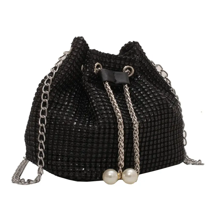NINGC Fashion Evening Bag for Rhinestone Shoulder Bag Crossbody Bag Bucket Bag for Wom