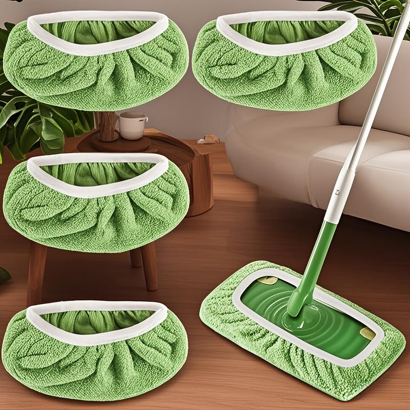 Miếng Lót Thay Thế Cây Lau Nhà, Cao Cấp, Có Thể Tái Sử Dụng, Bộ 4 Cái, Có Thể Giặt Được, Bền, Hấp Thụ Cao, Thích Hợp Để Vệ Sinh Khô Và Ướt 2
