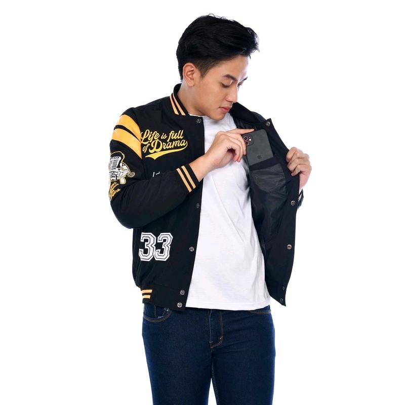 X urband absolute jaket kulit sintetis varsity unisex Bomber university lets fight stronger Gudang jaket store 8