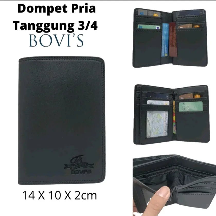 Dompet Pria Cowok Bovis Tanggung 3/4 Kulit Semi Tipe Terbaru Motif Distro dan Harga Murah