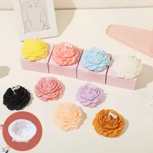 【Antiqui】Cetakan Silikon Bunga untuk Lilin Aromaterapi, Cetakan Gipsum, Cetakan Sabun Buatan Tangan DIY