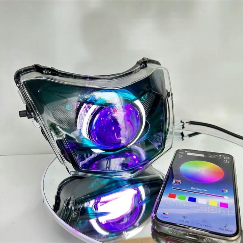 ( TẶNG KÈM MẠCH NGUỒN )  BI CẦU VUỐT NANH E11+ VÀ M10 V4 LIGHT, ĐỘ CHOÁ SRM, LẮP CHO CÁC DÒNG XE WAVE 50-100-110 ( WAVE TỪ 2006-2024 ) ĐỦ BỘ DÂY MẠCH, VÒNG THIÊN THẦN VÀ MẮT QUỶ ĐỔI MÀU . BẢO HÀNH 24 THÁNG Led Đèn