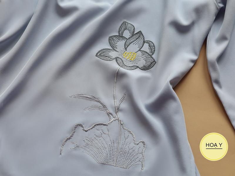 Product Introduction of DL102 LAM (Họa Y Pháp Phục) Đồ Lam Đi Chùa, Top Quần Áo Thời Trang Cho Phật Tử Nữ,  size S M L XL XXL, Pháp Phục, trang phục truyền thống thường mặc, chất lụa tuyết xl Women Lịch trung niên 12