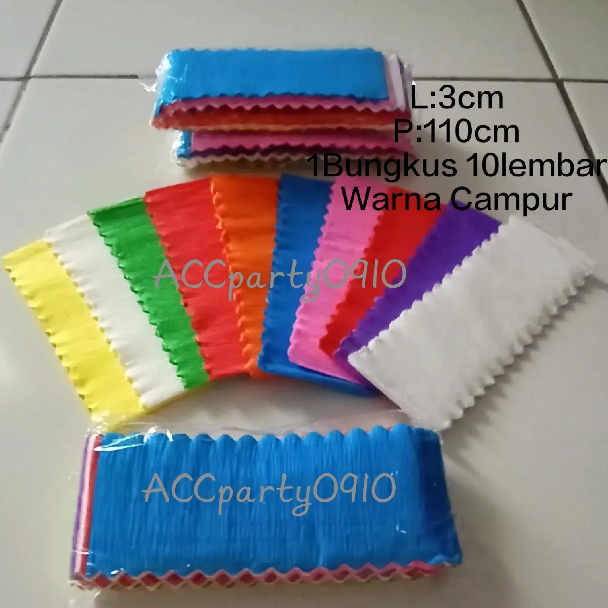 Kertas Kref Warna Warni Potong Dekorasi Ulang Tahun Hiasan