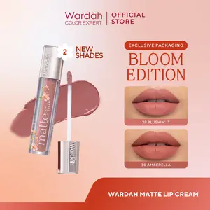 WARDAH Lip Cream - Matte Lip Cream 4 g Warna Intense dan Tahan Lama Matte Finish Teksture Creamy Liptint Lip Stain Lipstik Lip Tint Lip Matte Lipstick Lipcream Glossy Longlasting Waterproof Tahan Lama Two Tone Lip - Makeup