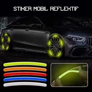3M Reflective Wheel Rim Stickers - High-Visibility Safety Decals for Car Tires (10-Piece Set)
