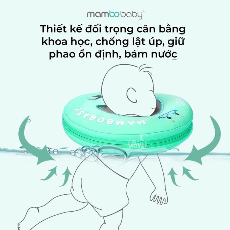 Product Introduction of Phao cổ cho bé sơ sinh tập bơi chính hãng Mambobaby, chống lật, không bơm hơi, đặc ruột cho bé 0-6 tháng-1 tuổi cao cấp 4