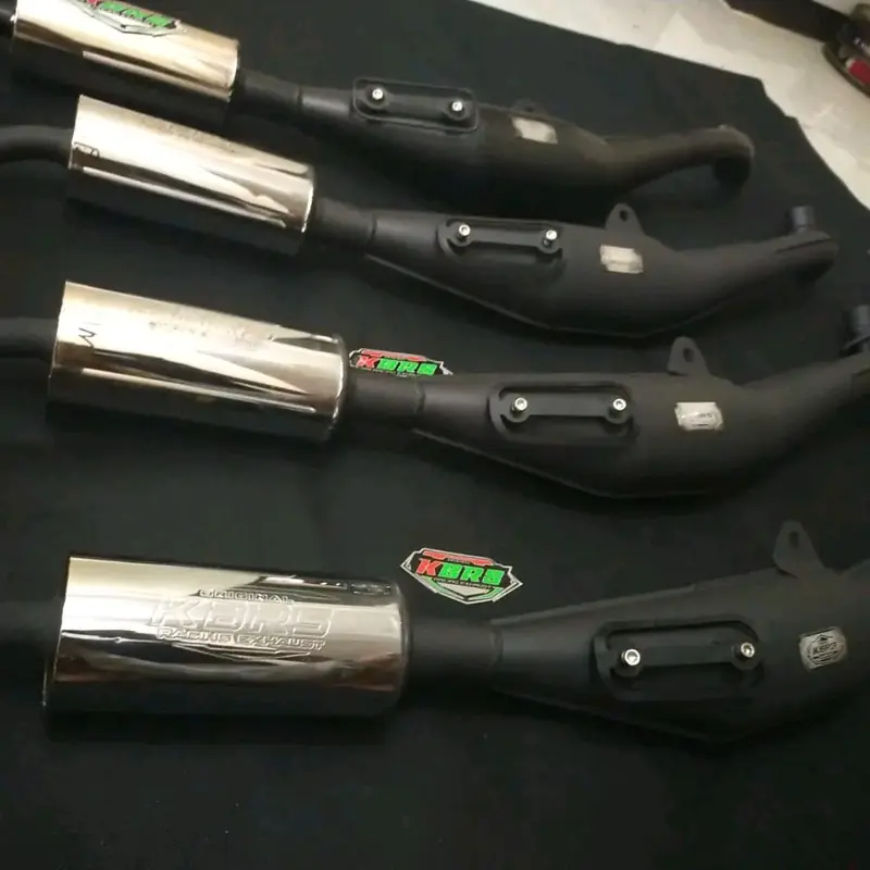 KNALPOT FIZR PERUT HITAM TAMENG FULL MODEL AHM BY KBRS RACING EXHAUST Motorcycle 1