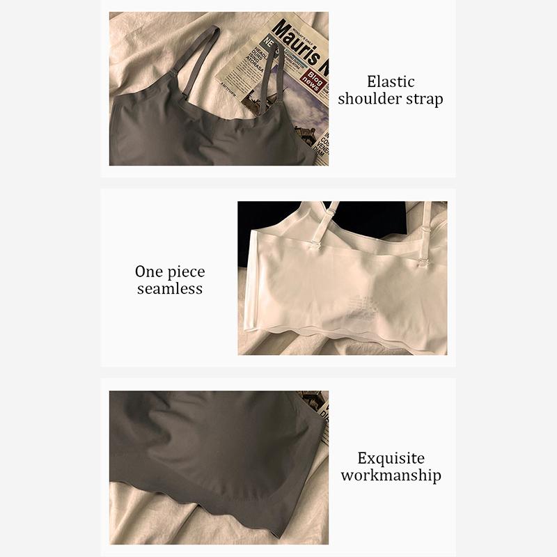 Product Introduction of Áo Ngực Liền Mạch, Dành Cho Phụ Nữ, Áo Vest Lụa Lạnh Đẩy Lên, Đồ Lót Đồ Lót Áo Ngủ, Áo Ngực Có Đệm, Không Có Vòng Thép, Tập Hợp Đồ Lót 28