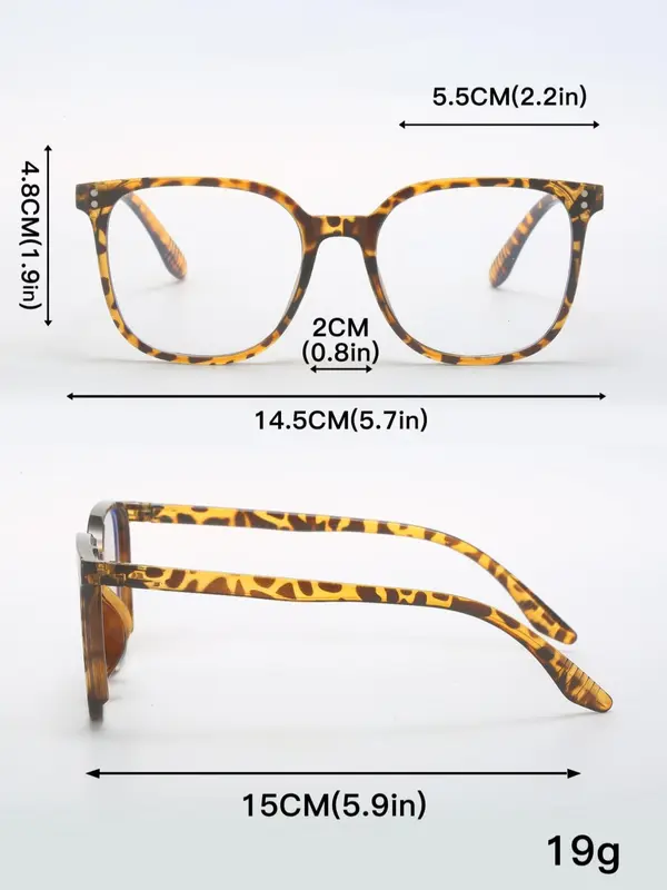Simple Square Frame Eyeglasses for Women & Men, Summer Eyeglasses for Work, Daily Clothing Decor, Student Daily Use, Girlfriend Gifts 1