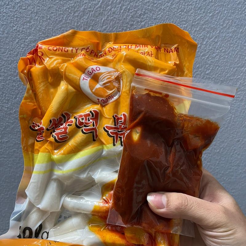 500g bánh gạo kèm sốt , tokbokki , bánh gạo cay hàn quốc