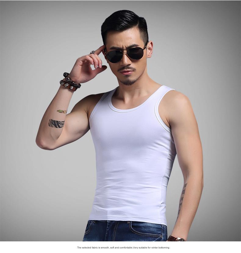 Product Introduction of Men's Solid - color Summer Vests: Ideal for Young Athletes, Fitness - ready Sleeveless Stretch Undershirts 2