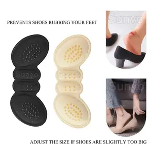 Sol Bantalan Pelindung Tumit Anti Lecet Bantalan Sepatu Kebesaran Insole Wanita RE6 RE7 Hitam Shoe