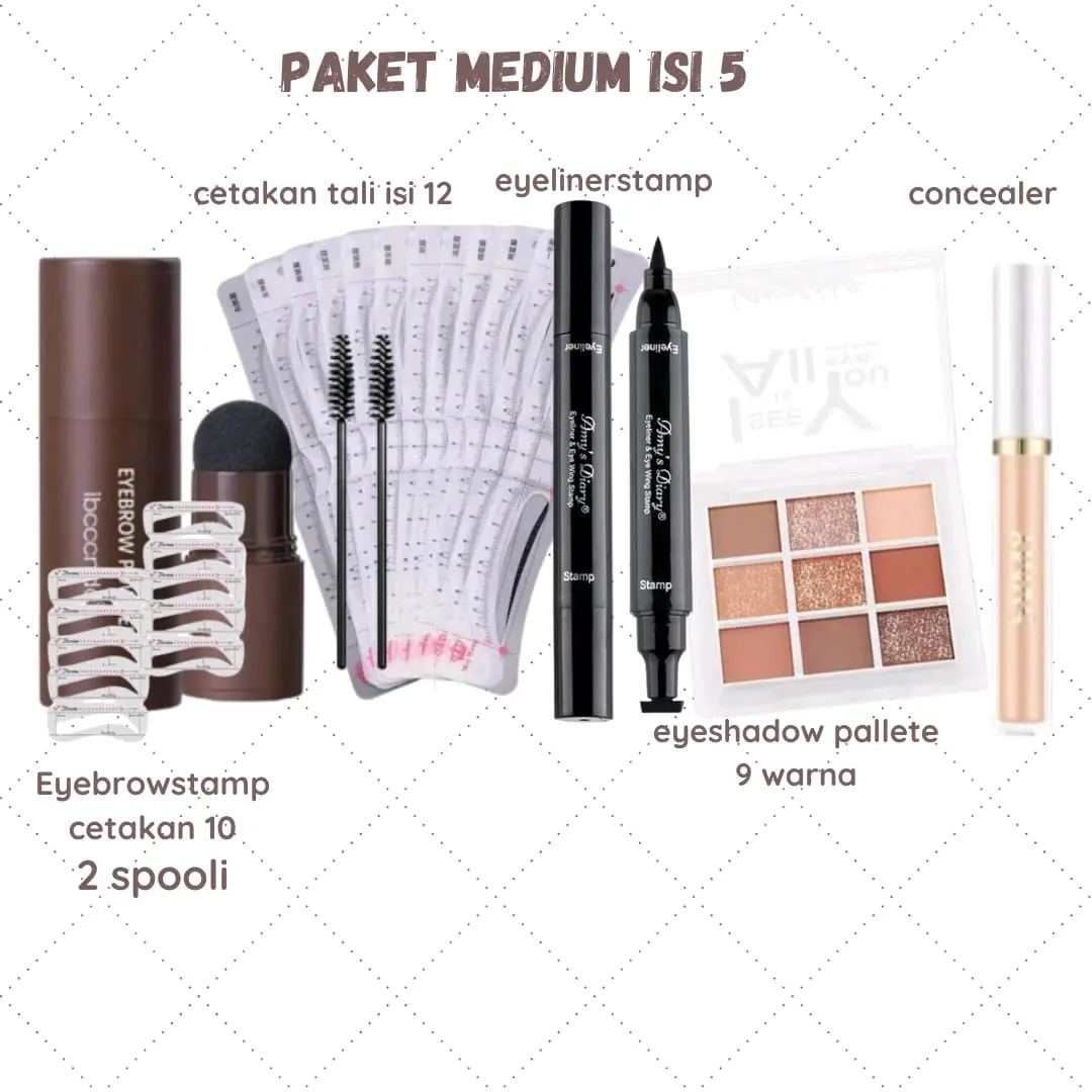 MEDIUM (Eyebrow Cetakan EyelinerStamp Concealer Eyeshadow)