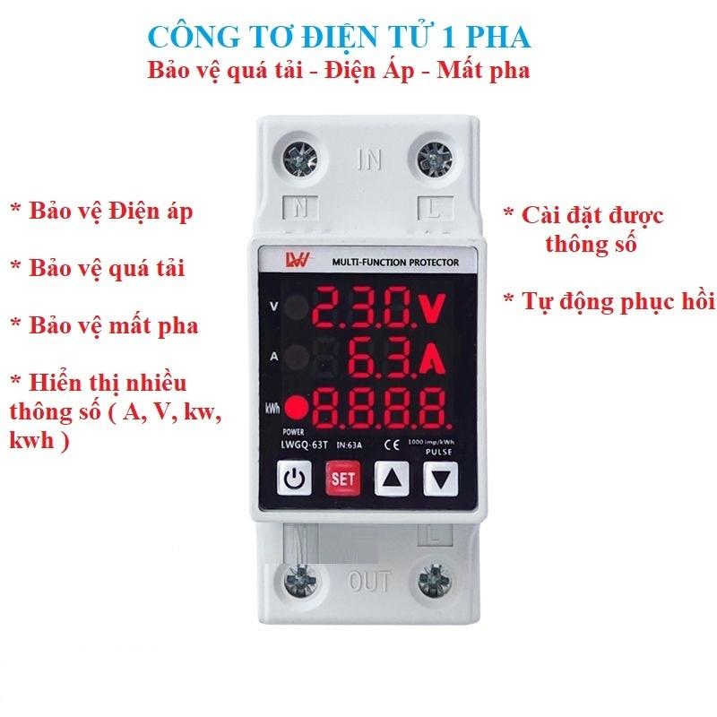 Công tơ điện tử đa năng - Bảo vệ quá tải - Bảo vệ mấ…