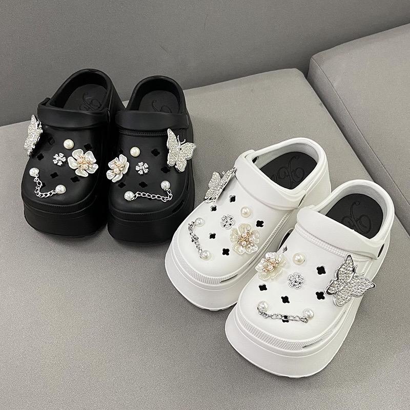 Dép sục nữ nâng đế 7cm chất liệu EVA tặng kèm bộ charm đá siêu xinh (HY188) 0
