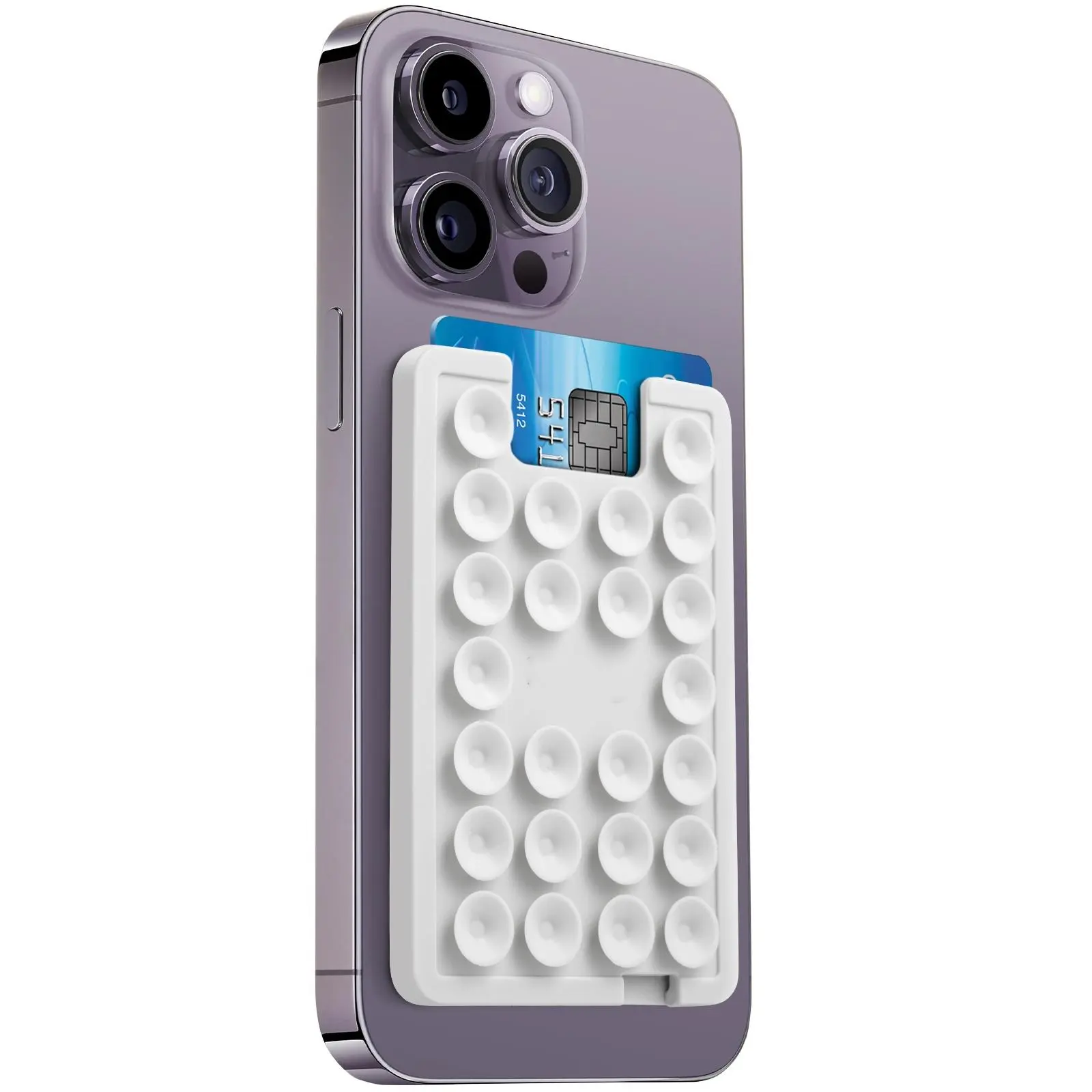 Creative Suction Cup Phone Holder with Card Slot, Suction Phone Card Holder Mount, Universal Mobile Phone Holder for All Phone Models
