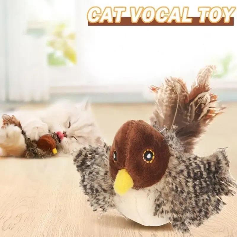 Interactive Chirping Bird Cat Toy with Chirping Rechargeabl - TikTok ...