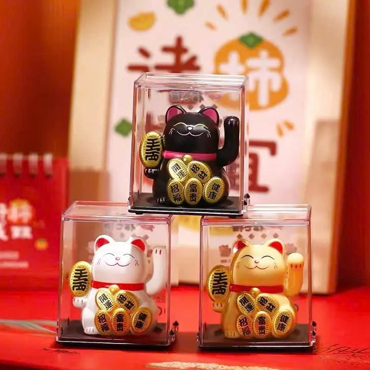 Mèo thần tài may mắn Mini vẫy tay dùng năng lượng mặt trời Nhật bản [Cocaf Decor Japan] 0