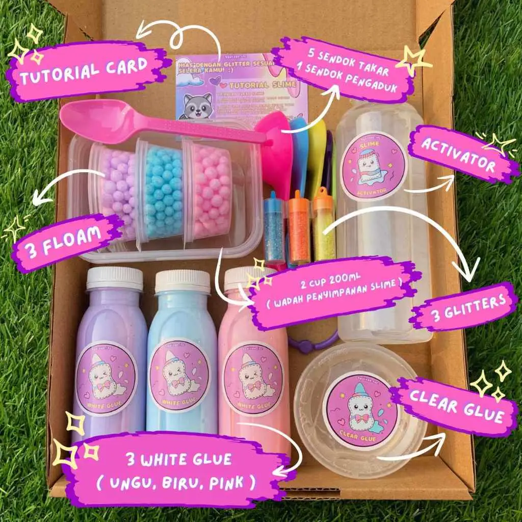 SLIME KIT ANTI GAGAL ORIGINAL SLIME TERMURAH DIY SLIME BY SQUIZEE.INC ...