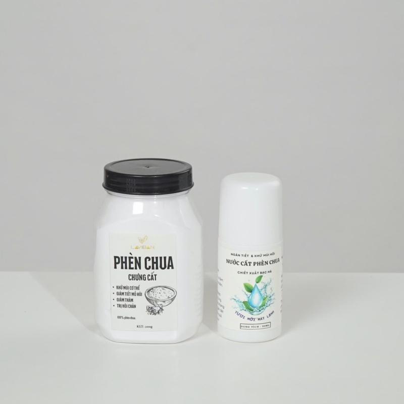 COMBO CHAI LĂN MIX BẠC HÀ VÀ BỘT PHÈN CHUA CHƯNG CẤT - Hỗ trợ giảm mùi hôi cơ thể, giảm tiết mồ hôi hiệu quả 1