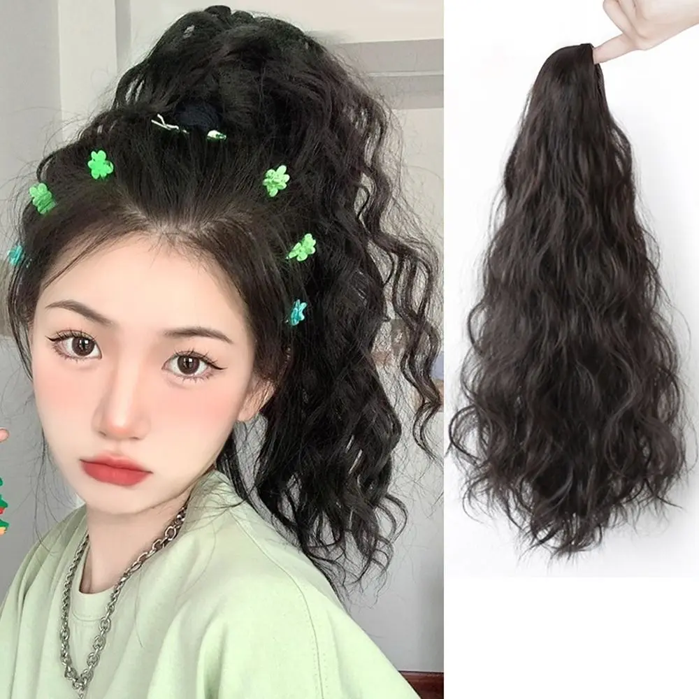 Tóc Giả Đuôi Ngựa Sợi Tổng Hợp, Gợn Sóng Và Không Thấm Nước, Chất Lượng Cao Tự Nhiên, Tóc Giả Dài, Chịu Nhiệt, Tóc Đuôi Ngựa, Kẹp Càng Cua, Thích Hợp Cho Bé Gái, Tóc Đuôi Ngựa, Tóc Nối