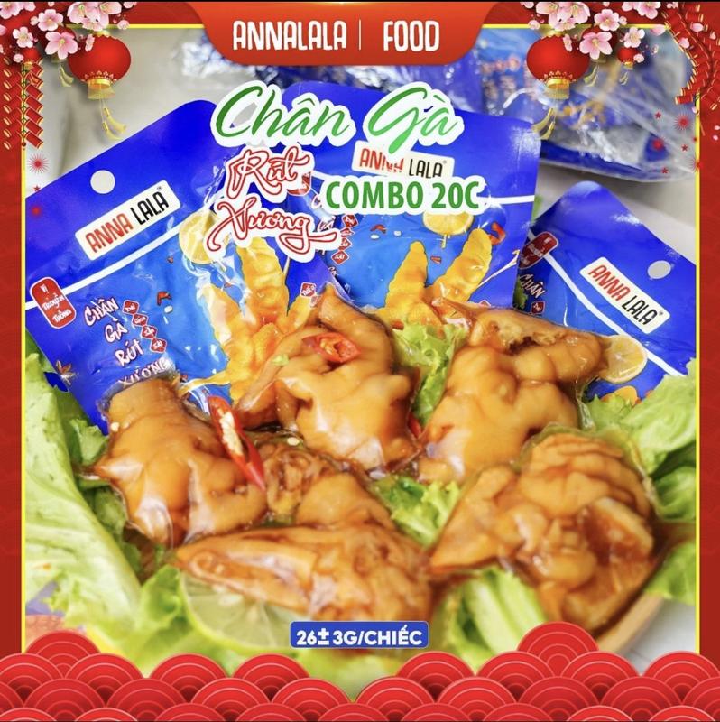 COMBO 30 Chiếc Chân Gà Rút Xương Anna Lala Vị Cay Tê Thơm Ngon Gian Giòn Food Có Not Applicable changarutxuong annalala