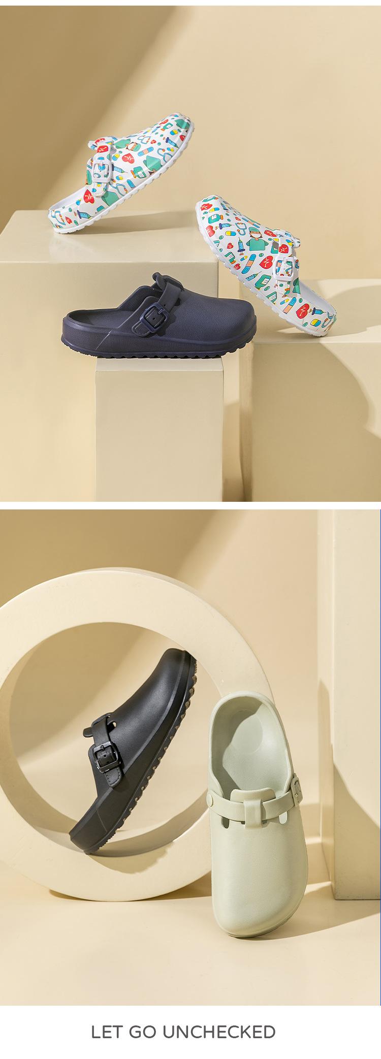 Product Introduction of Operating Shoes Medical Men's and Women's Breathable Closed Toe Slippers Doctor Nurse Laboratory Special Protective Hole Shoes Non-Slip Sandals 4