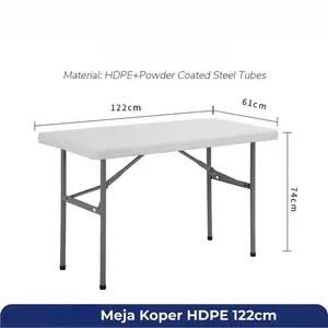 FOLDABLE TABLE Meja Lipat Koper SAMSON HDPE 122cm KOKOH KUAT / Meja Portable Lipat Indoor & Outdoor