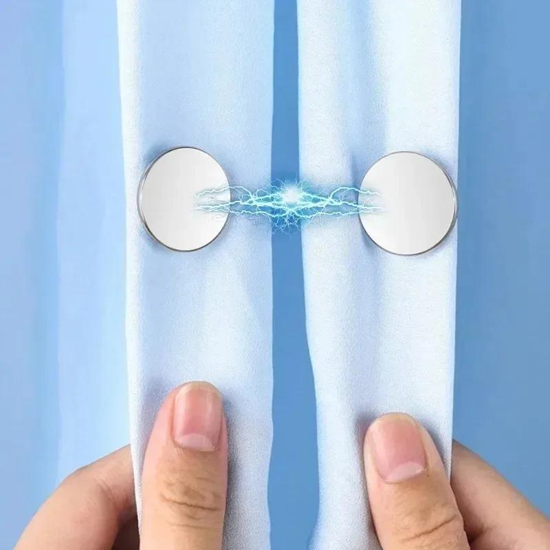 Product Introduction of Nút Từ Tính Rèm, 1 / 4 Cặp, Kẹp Chốt Cố Định Rèm Có Thể Tháo Rời Ngăn Ngừa Điều Chỉnh Ánh Sáng, Khóa Nam Châm Đóng Màn Hình Cửa Sổ 9